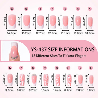 Wholesale 30Pcs Handmade Diamond French Press on Nails Art Tips Designed Rhinestones Medium Square Gel for Fingers