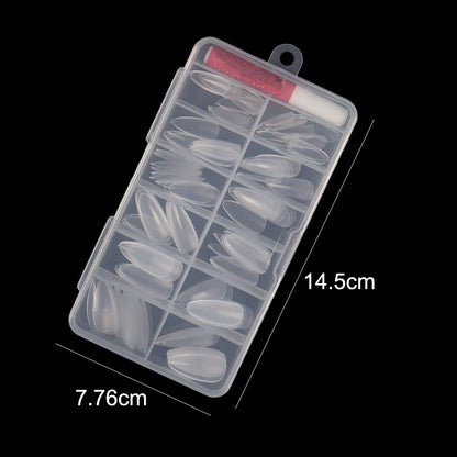 120 Pcs/Box Soft Gel Nails Art Tip Half Matte False Nails Coffin Stiletto Almond Square Full Cover Semi Frosted Nail Tips