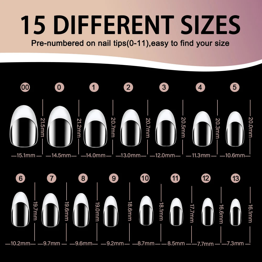 Nail Factory Wholesale 120pcs Full Cover French White Tip Nails Press on Clear Short Almond Stiletto French Tip Press on Nails