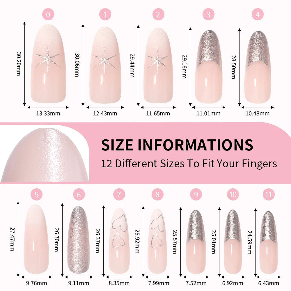 Wholesale 24pcs Custom Nail Art Salon Soft Gel Handmade Press on Nails Kit French Tip Manicure Acrylic Stick on Nails
