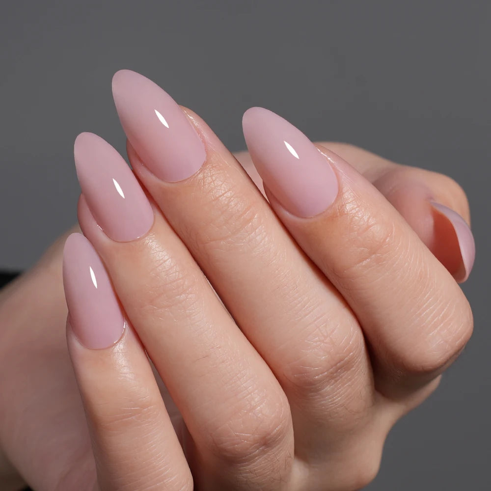 Private Label 288pcs Solid Transparent Color False Nails Simple INS Soft Gel X Nail Tips Full Cover Nude Pink Press on Nails