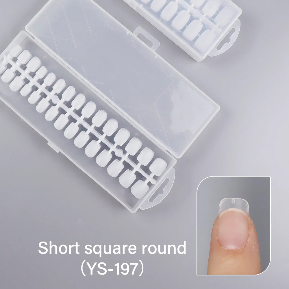 Wholesale Hot Sale Nail Salon 240 Pieces Non-Trace Nail Tip Transparent Matte Fingernail Soft Gel X Full Cover Nail Tips