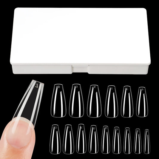 New Soft Gel X 600 Pcs 15sizes Nails No C Curve Full Cover Acrylic Nail Tips  Wholesale Almond Square Coffin Suppliers Nail Tips