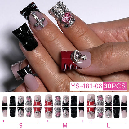 New Nail Supplier 30PCS Duck Feet Shape Nails 3D Luxury Finger Artificial French Design Acrylic Duck Press on Nails