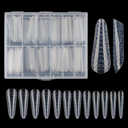 Private Label Custom Nail Mold Design Acrylic Quick Building Cobra Effect 3D Snake Pattern Extension Nail Dual Form