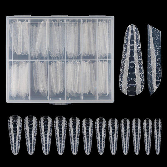 Private Label Custom Nail Mold Design Acrylic Quick Building Cobra Effect 3D Snake Pattern Extension Nail Dual Form