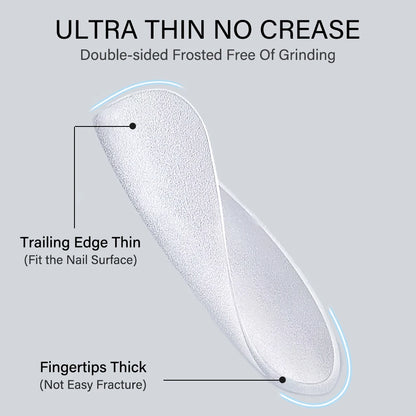 Wholesale Hot Sale Nail Salon 240 Pieces Non-Trace Nail Tip Transparent Matte Fingernail Soft Gel X Full Cover Nail Tips