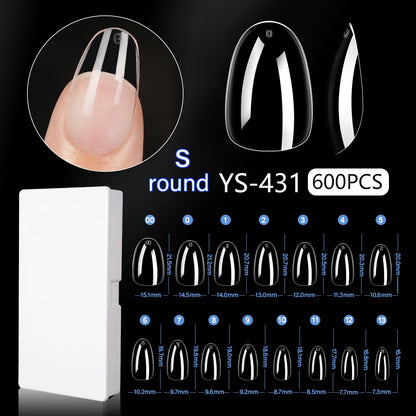 New Soft Gel X 600 Pcs 15sizes Nails No C Curve Full Cover Acrylic Nail Tips  Wholesale Almond Square Coffin Suppliers Nail Tips