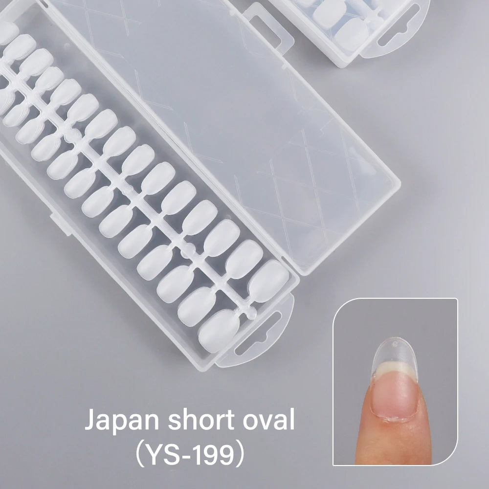 Wholesale Hot Sale Nail Salon 240 Pieces Non-Trace Nail Tip Transparent Matte Fingernail Soft Gel X Full Cover Nail Tips
