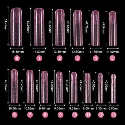Private Label Russia Quick Building Nail Molds 140Pcs Acrylic Extension Form Tips Traceless Pink Plastic Dual Form Nail Tips