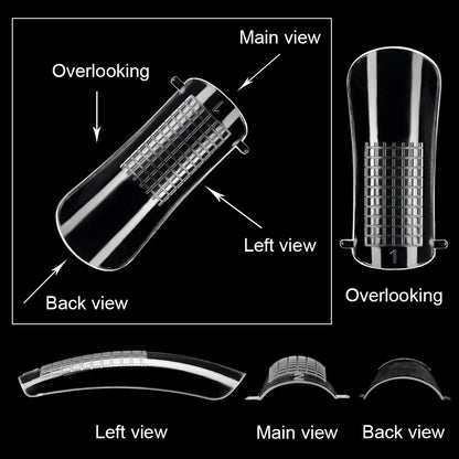 60pcs Plastic Nail Art Mould Tips