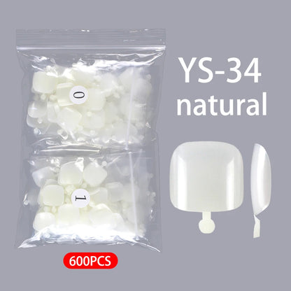 OEM Wholesale Toe Nail Artificia Nail Art Tips Matte Natural Clear Toenail Tips Set for Women Feet Fake Nails Manicure Supplies