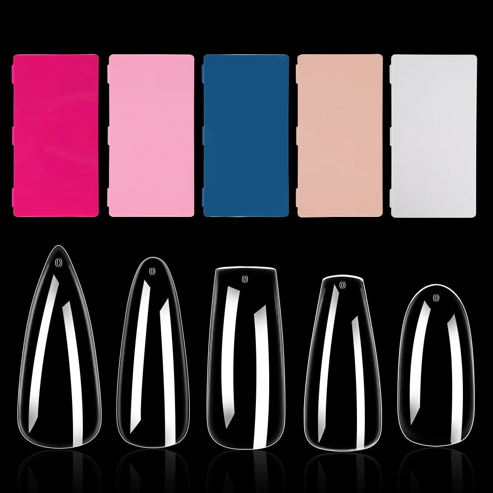 New Soft Gel X 600 Pcs 15sizes Nails No C Curve Full Cover Acrylic Nail Tips  Wholesale Almond Square Coffin Suppliers Nail Tips
