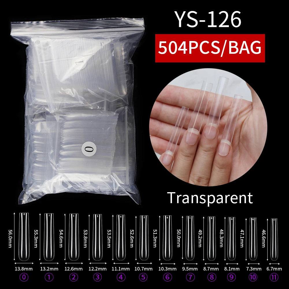 Wholesale Custom Logo XXXL False Square Nail Tips Thin Full Cover Extra Long 3XL Straight Square Nail Art Tips Salon