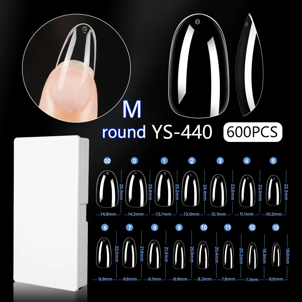 New Soft Gel X 600 Pcs 15sizes Nails No C Curve Full Cover Acrylic Nail Tips  Wholesale Almond Square Coffin Suppliers Nail Tips
