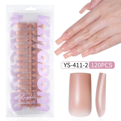 Wholesale OEM 120pcs Frosted Nude Simple Soft Gel Press on Nails 15 Size Medium Square Handmade Solid Color Matte Press on Nails