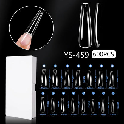 New Soft Gel X 600 Pcs 15sizes Nails No C Curve Full Cover Acrylic Nail Tips  Wholesale Almond Square Coffin Suppliers Nail Tips
