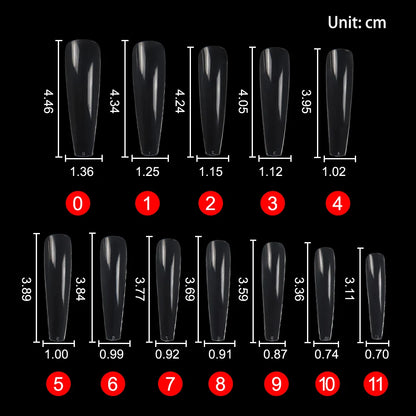 Wholesale XXL False Nail Tip Ballet Extra Long Stiletto Extensions Full Cover s Xxl Square Nail Tips Artificial False Nail Tips