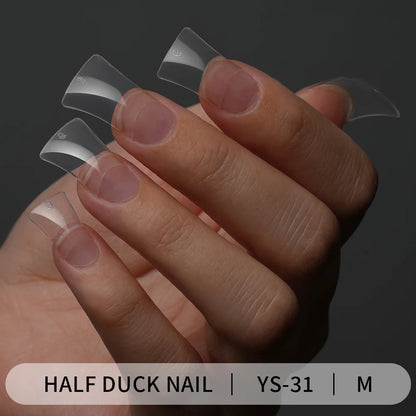 500Pcs/Box Private Label Wholesale Shaped Wide Duck Feet False Fingernails Acrylic Gel Nail Tips Extension Duck Nail Tips