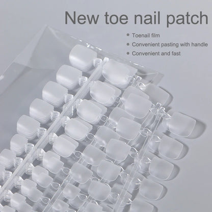 OEM Wholesale Toe Nail Artificia Nail Art Tips Matte Natural Clear Toenail Tips Set for Women Feet Fake Nails Manicure Supplies