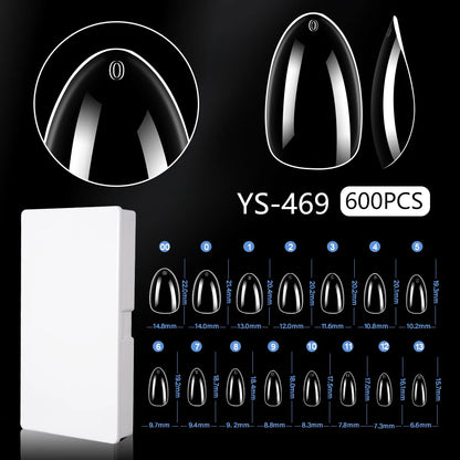 New Soft Gel X 600 Pcs 15sizes Nails No C Curve Full Cover Acrylic Nail Tips  Wholesale Almond Square Coffin Suppliers Nail Tips