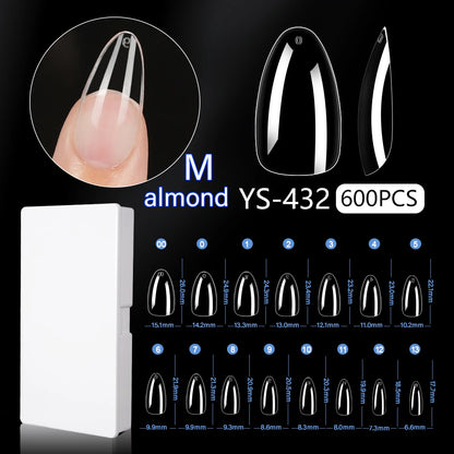New Soft Gel X 600 Pcs 15sizes Nails No C Curve Full Cover Acrylic Nail Tips  Wholesale Almond Square Coffin Suppliers Nail Tips
