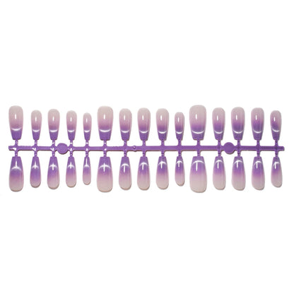 Wholesale New 30Pcs Glitter Luxury Handmade Crescent Cat Eye Nail Tips French Soft Gel Nail Art Kits False Press on Nails Set