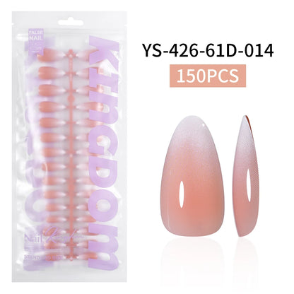 Wholesaler Private Label 150Pcs Nude Pink Gradient Fake Nails Press on Short Square Almond Ombre Press on Nails