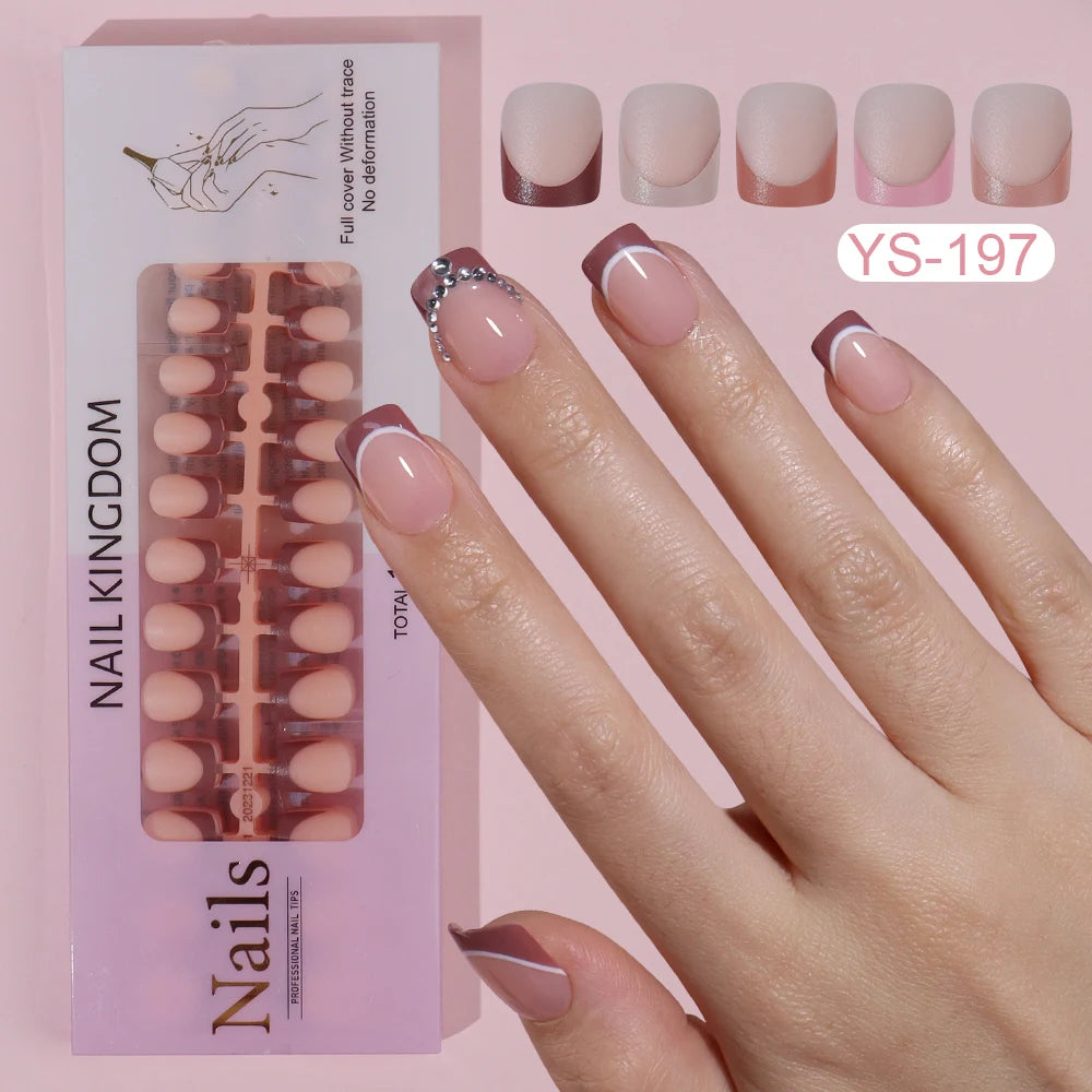 Private Label Wholesale 150pcs Private Label Soft Gel False Nail Nude Almond Square French Press on Nails for Nails Extension