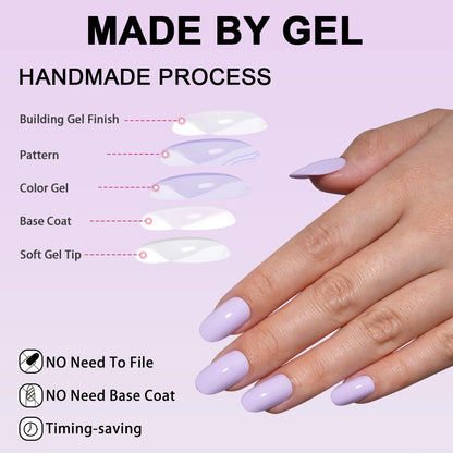 Factory Wholesale 120pcs Purple Pink White Red French Short Nails Reusable Solid Color Press on Nails for Women False Nails