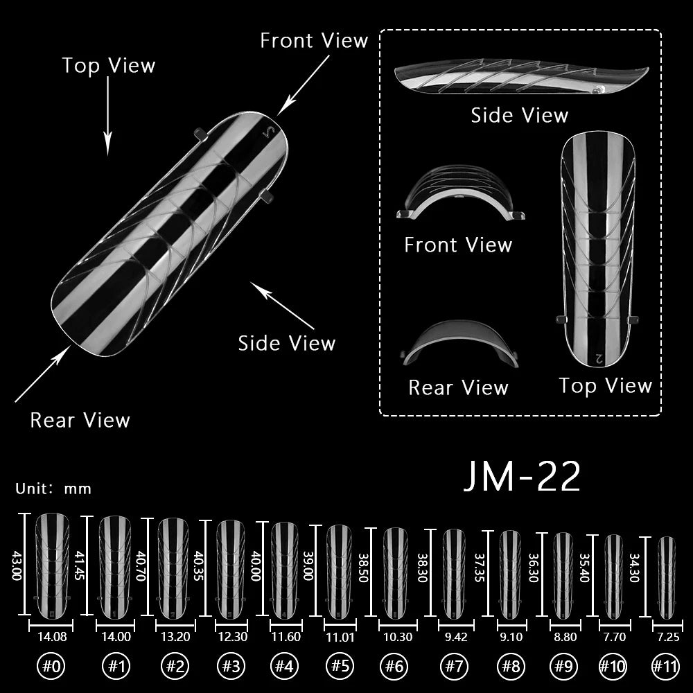 Wholesale 120pcs Russian Almond Dual Forms 26 Styles Quick Building Nail Model Extension Oval Stiletto Coffin Plastic Nail Forms