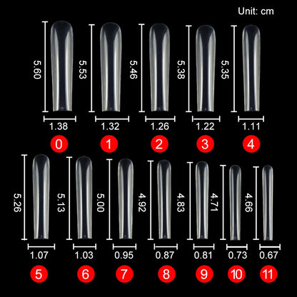 360Pcs/box XXXL Extra Long Coffin Nail Tips Full Cover ABS 3XL Ballerina Square Wholesale False Nail Tips