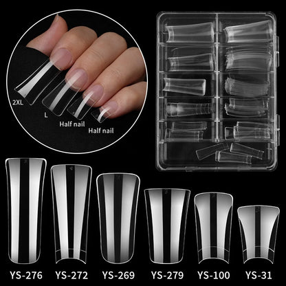 500Pcs/Box Private Label Wholesale Shaped Wide Duck Feet False Fingernails Acrylic Gel Nail Tips Extension Duck Nail Tips