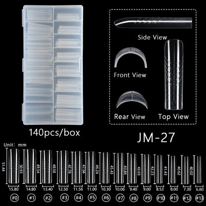 Wholesale 120pcs Russian Almond Dual Forms 26 Styles Quick Building Nail Model Extension Oval Stiletto Coffin Plastic Nail Forms