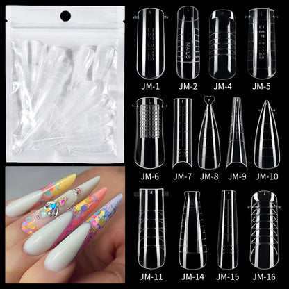 60pcs Plastic Nail Art Mould Tips