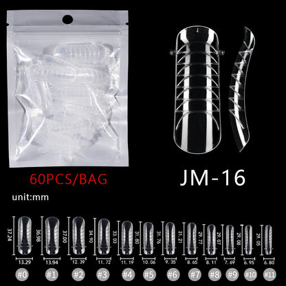 60pcs Plastic Nail Art Mould Tips