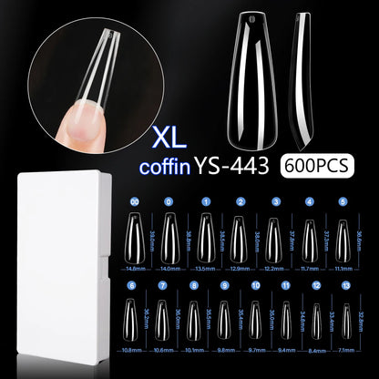New Soft Gel X 600 Pcs 15sizes Nails No C Curve Full Cover Acrylic Nail Tips  Wholesale Almond Square Coffin Suppliers Nail Tips