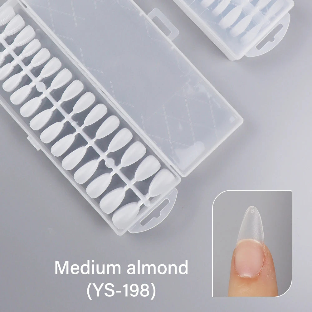 Wholesale Hot Sale Nail Salon 240 Pieces Non-Trace Nail Tip Transparent Matte Fingernail Soft Gel X Full Cover Nail Tips