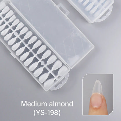 Wholesale Hot Sale Nail Salon 240 Pieces Non-Trace Nail Tip Transparent Matte Fingernail Soft Gel X Full Cover Nail Tips