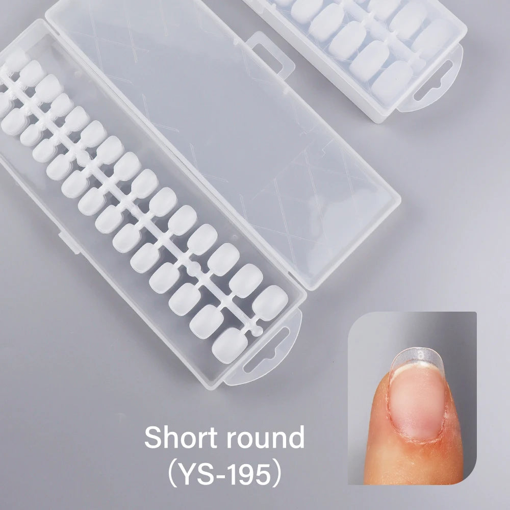 Wholesale Hot Sale Nail Salon 240 Pieces Non-Trace Nail Tip Transparent Matte Fingernail Soft Gel X Full Cover Nail Tips