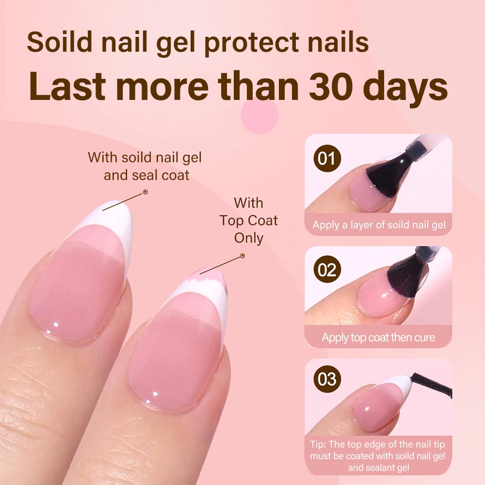 150pcs Wholesale Press on Gel Nails French White Black Tips Private Label Almond Square Coffin French Press on Nails Strip
