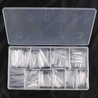 Factory OEM Wholesale 504pcs/box False Artificial Fingernails New French Long Stiletto Nail Tips