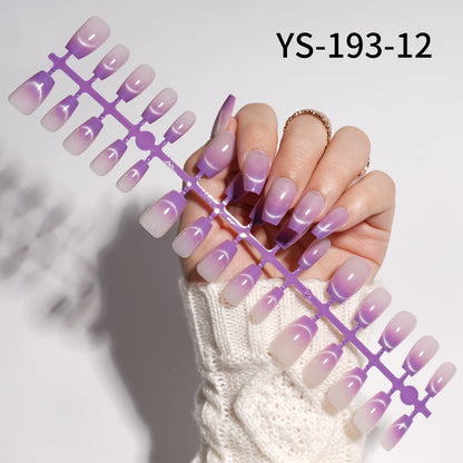 Wholesale New 30Pcs Glitter Luxury Handmade Crescent Cat Eye Nail Tips French Soft Gel Nail Art Kits False Press on Nails Set