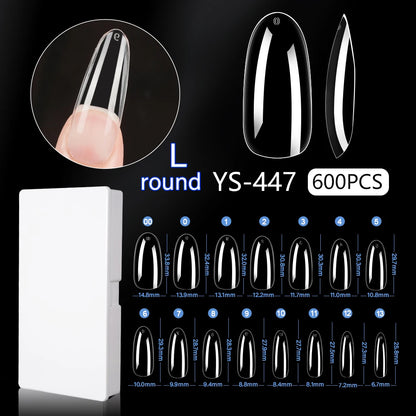 New Soft Gel X 600 Pcs 15sizes Nails No C Curve Full Cover Acrylic Nail Tips  Wholesale Almond Square Coffin Suppliers Nail Tips