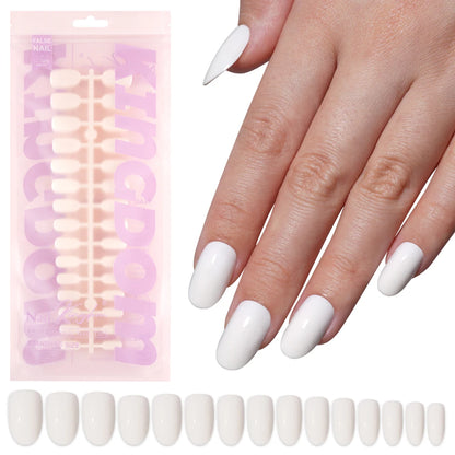 Factory Wholesale 120pcs Purple Pink White Red French Short Nails Reusable Solid Color Press on Nails for Women False Nails