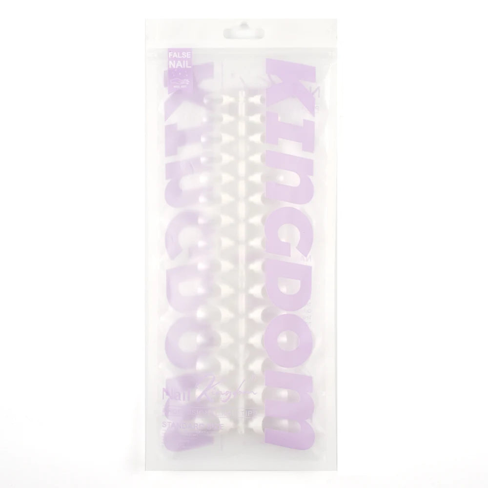Nail Kingdom 15sizes 120pcs White French Soft Gel Press on Nails and Gel X Coat Pre-made Full Cover Almond Nail Tips