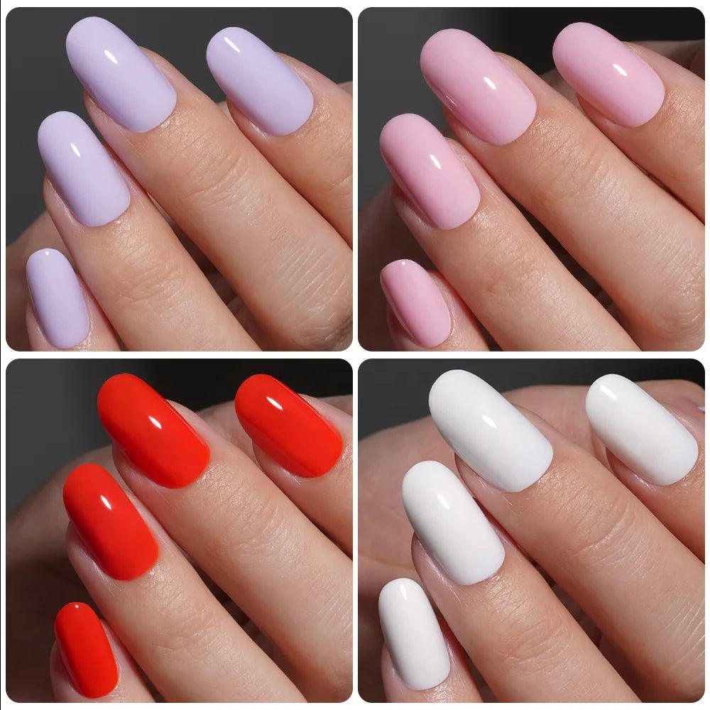 Wholesale 24pcs/box Short Nails Natural Decorated Artificial Fingernails Reusable Solid Color Press on Nails with Try on Window