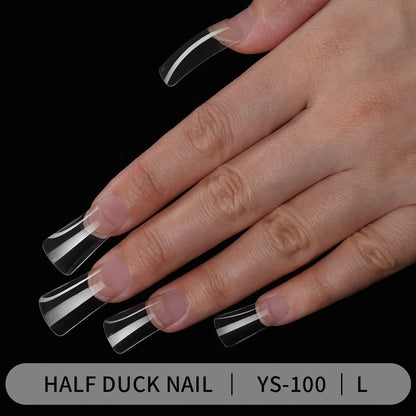 500Pcs/Box Private Label Wholesale Shaped Wide Duck Feet False Fingernails Acrylic Gel Nail Tips Extension Duck Nail Tips