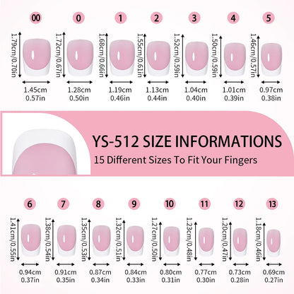 Wholesale Private Label 150Pcs Nude Pink French Stick on Nails Press on Short Square Almond French Press on Nails