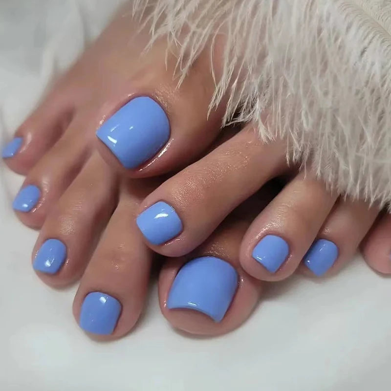 OEM Wholesale Toe Nail Artificia Nail Art Tips Matte Natural Clear Toenail Tips Set for Women Feet Fake Nails Manicure Supplies